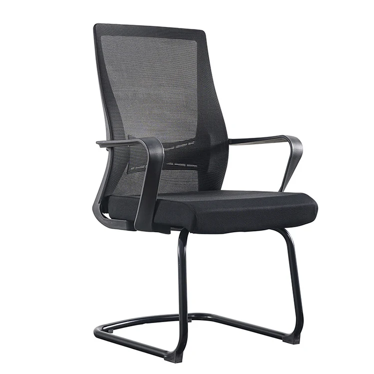 Factory Outlet Best Selling Fixed Waist Support Mesh Wheelless Conference Office Chair