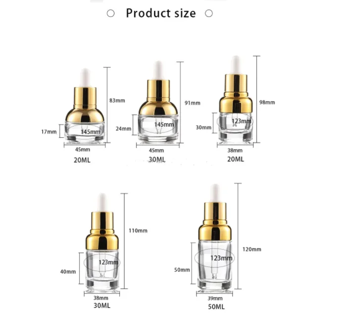 modern novel design round pink gradient bottle oil dropper bottle 20 30 50 ml with gift box packaging and customized logo