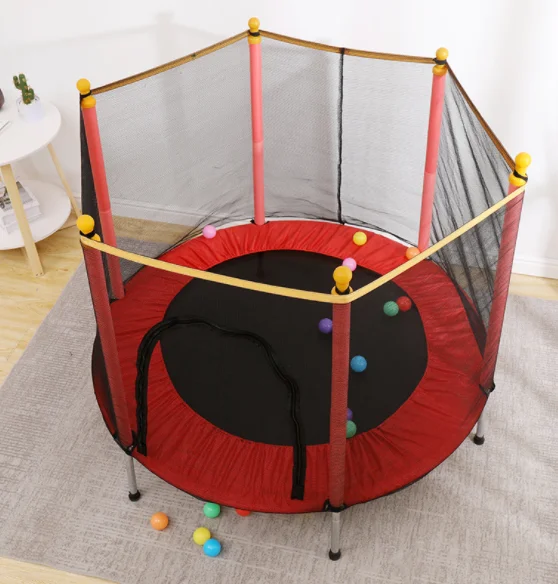 trampoline for Kids Customized colorful Pvc PP stainless steel  workout Indoor or Outdoor with protective net