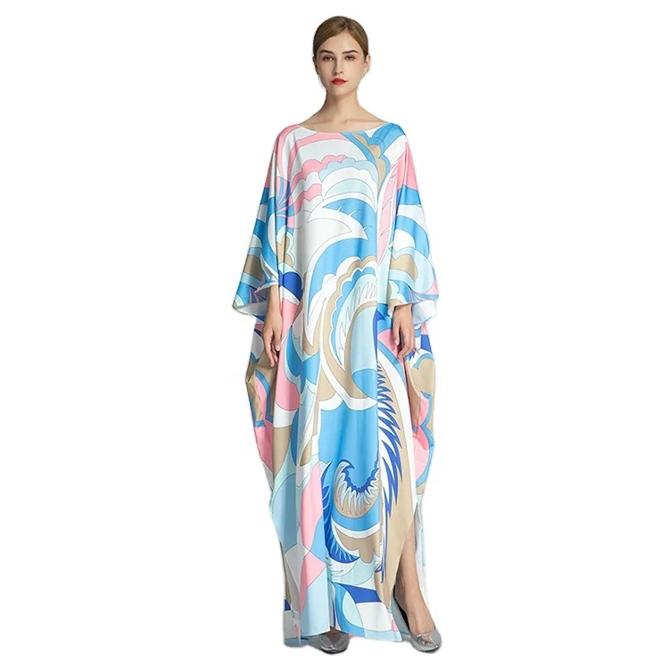 
2021New European Design Abayas Dubai Abaya Wholesale Muslim Dress Bats Sleeves Design Loose Abaya 