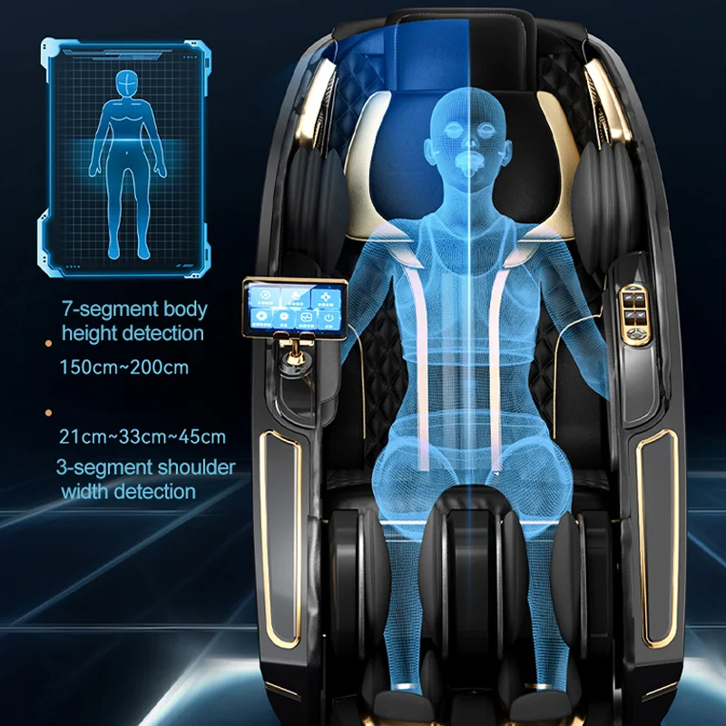 2022 Best Selling 4D Zero Gravity Shiatsu Massage Chair Sl Track Far Infrared Heating Calf Rollers Massage Chair