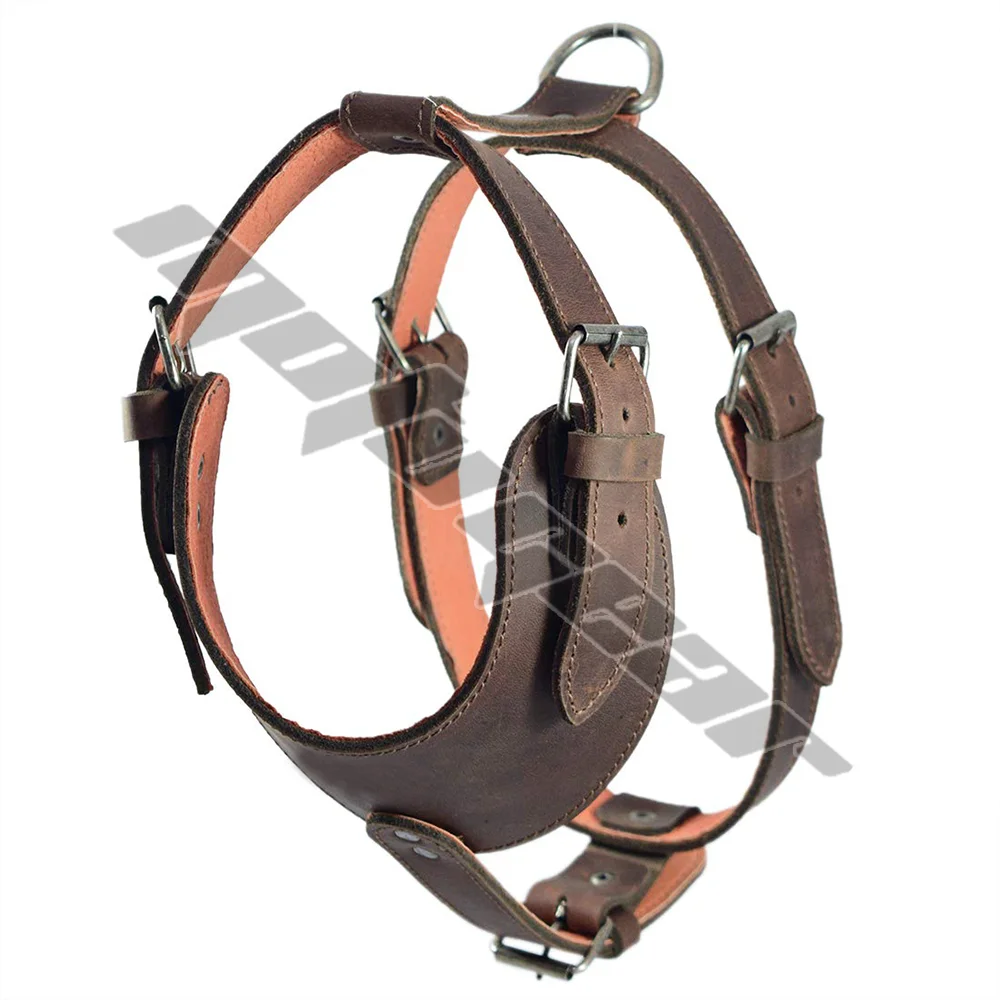 Высококачественный жилет для собак из натуральной кожи