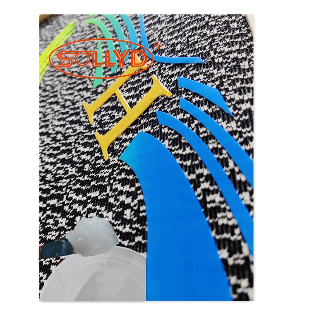 SOLLYD Tennies Football SHOE Silicone ink ECO-FRIENDLY Screen printing high density SILICONE INK
