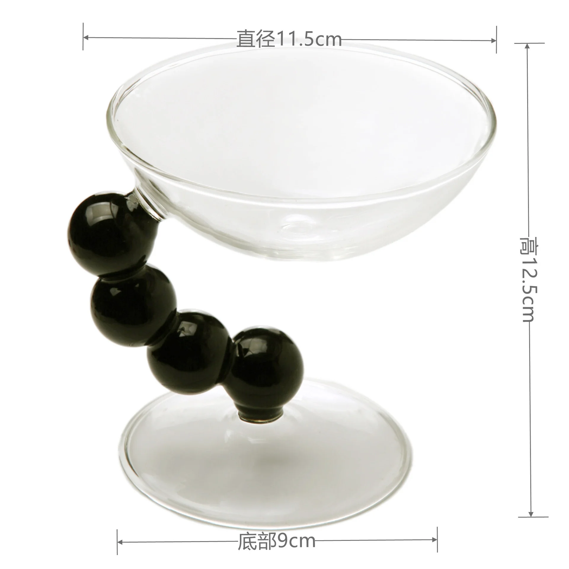 Wholesale Glass Fruit Bowl Glass Bowl Fruit Dessert Snacks and Household Glass Plate