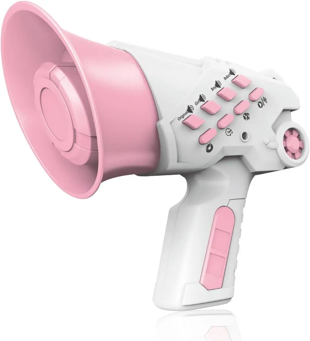 Hot selling Intelligent Funny mini speakers Megaphone Voice Changer Speaker Recording Microphone Noisemaker Toys for Kids