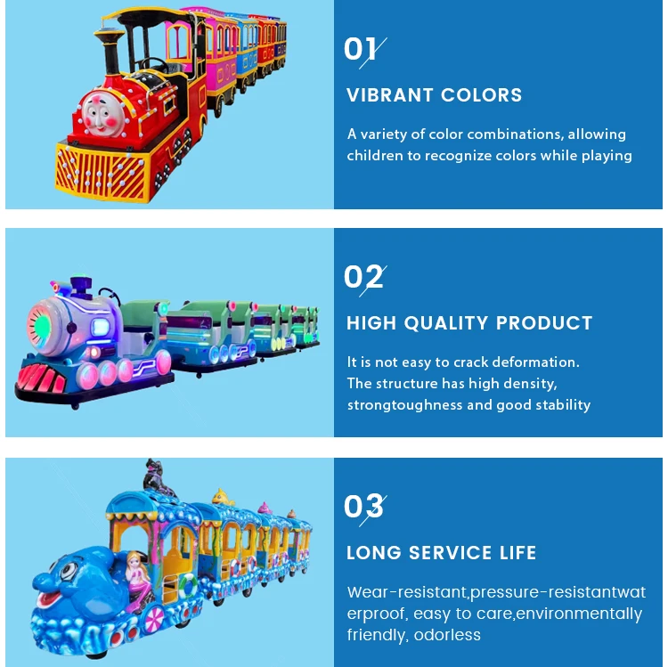 New Type Commercial Locomotive Train Outdoor Playground Kids Train Small Train Ride For Kids