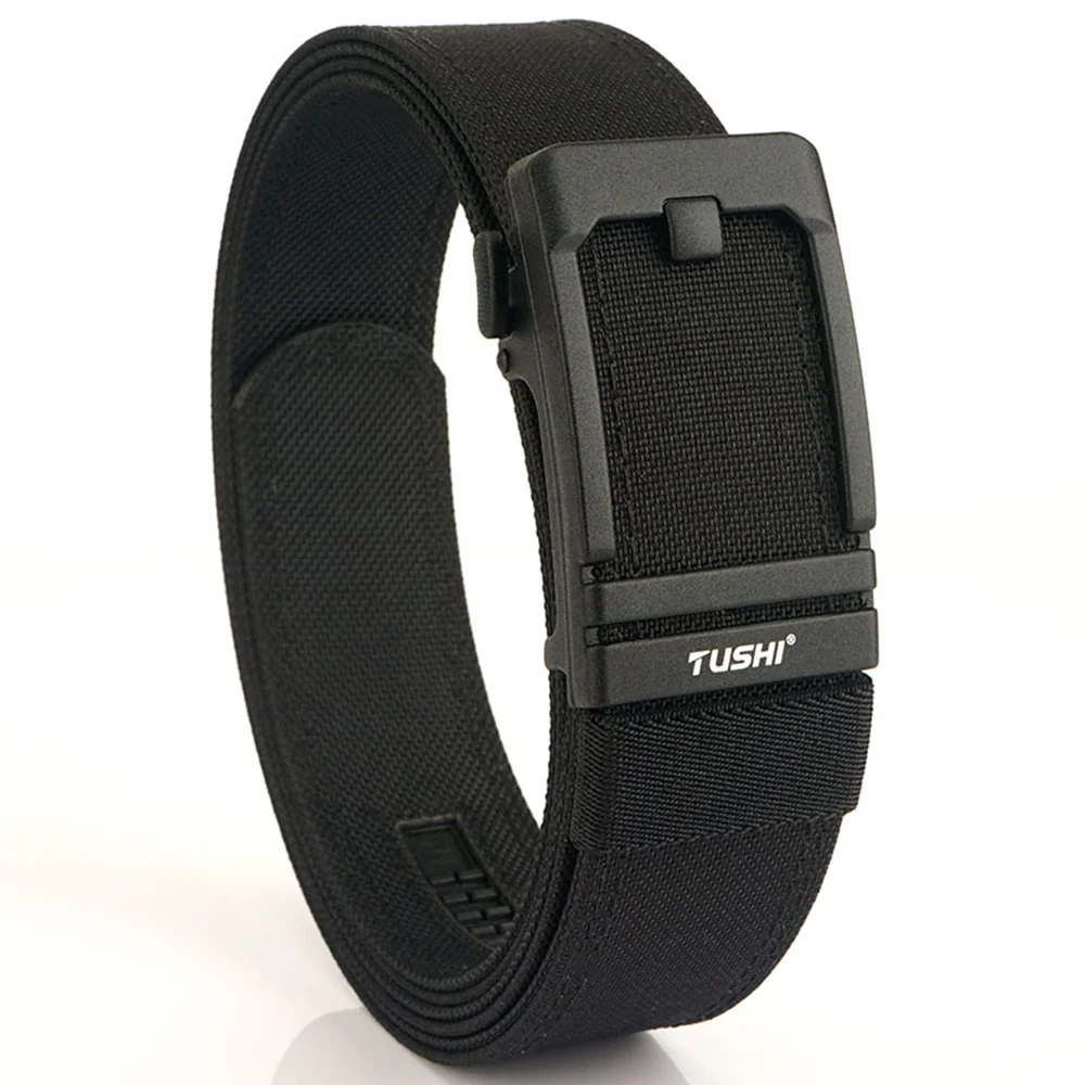 TUSHI 1100D Nylon security Tactical Belts For Men War Battle Multiple Colors Tactical Waist Metal Buckle Woven customized Belt