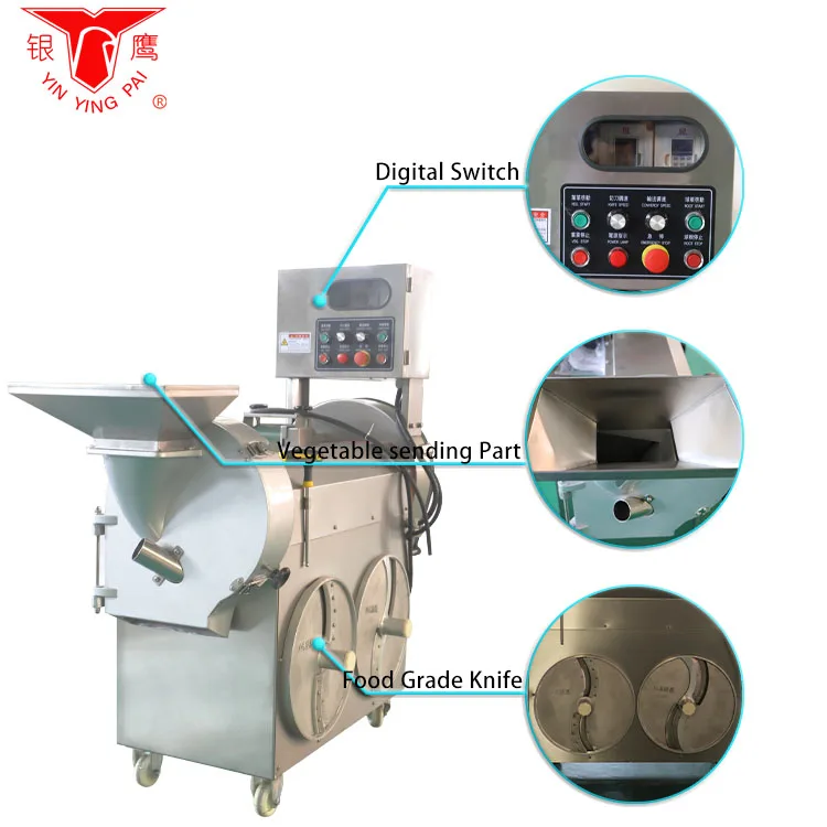 
Easy to operate Carrot cabbage cutting blades / onion green long bean processing machine 