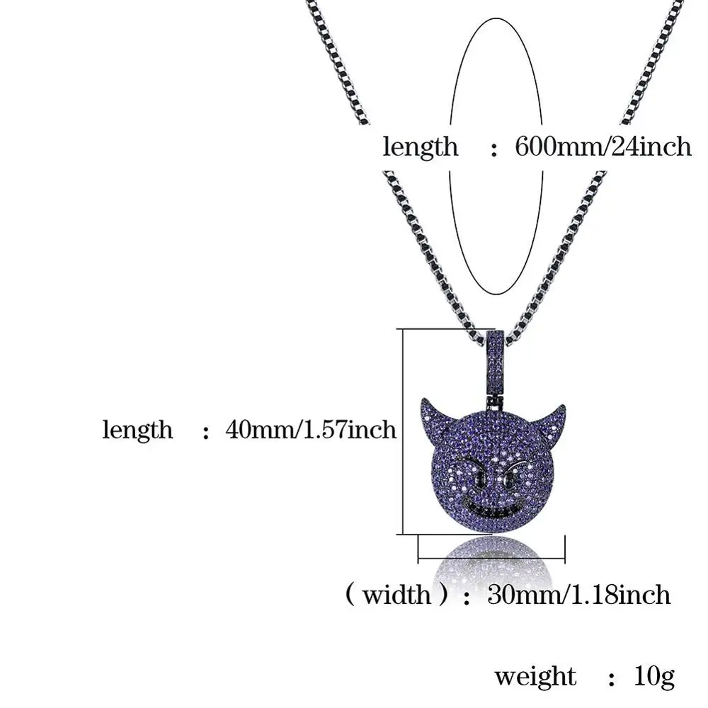 HipHop Cartoon Characters Necklaces Charms Pendants For Men Women Cubic Zircon CZ Chains Jewelry Gifts Factory Custom