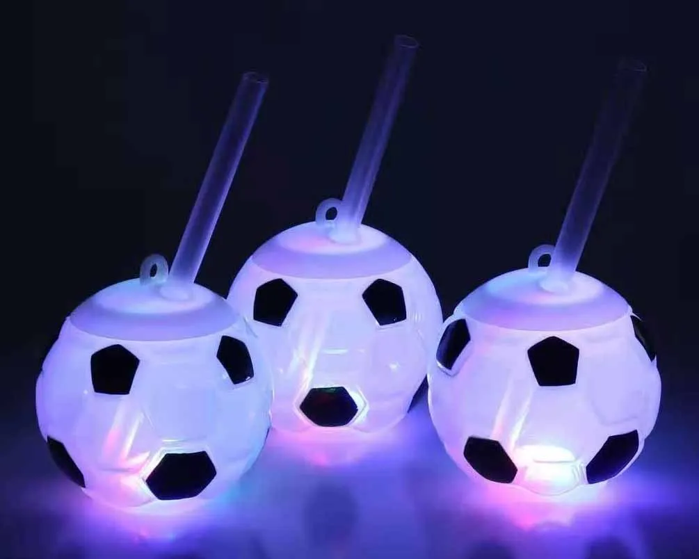 iShine Custom Icy Wine Beautiful Outdoor Daily Light Up Disco Glasses Tea Cup Reusable Party 17OZ LED Football Cup With Straw