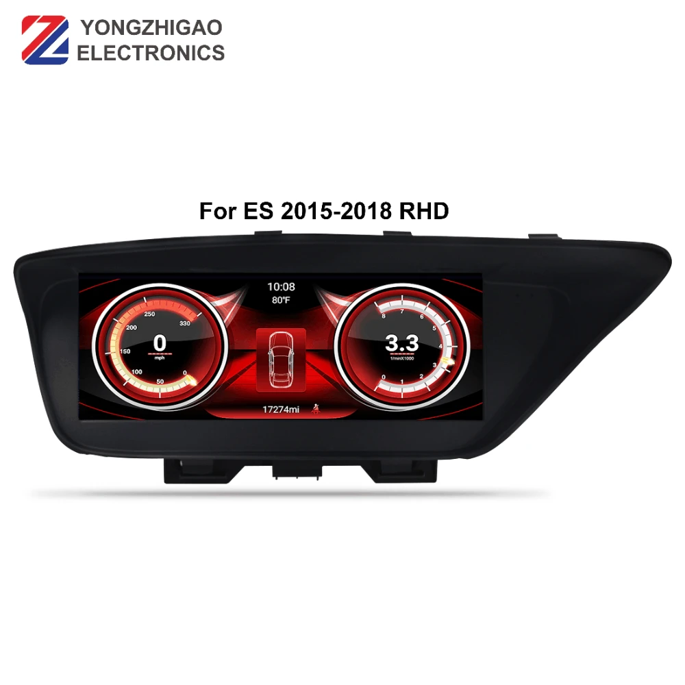 Voyeego 10.25' Carplay 8 Core Android 13 64GB Screen Replacement Monitor Car Stereo Multimedia For Lexus ES 250 350 2017 2015