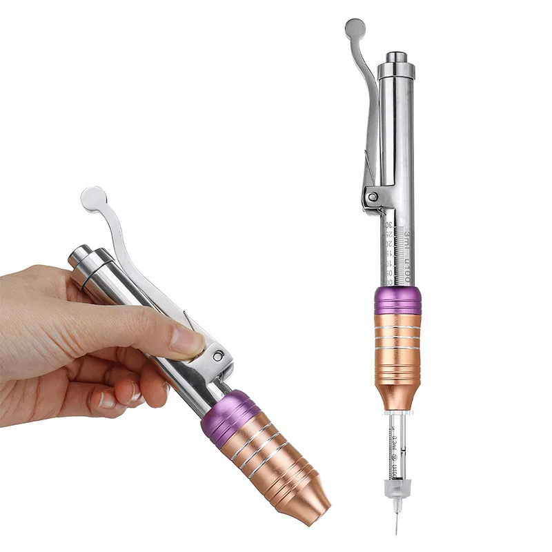 Безиголочная и форма ВПРЫСКА Черный цвет сшитый Гиалуроновая кислота Дерма ручка 0 3 мл для