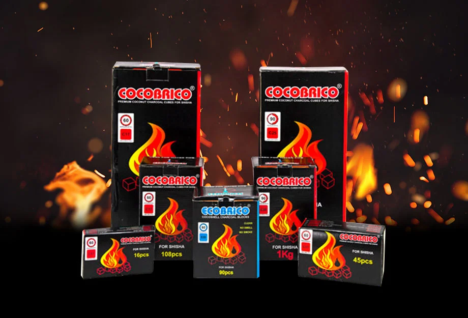 Wholesale Coconut Charcoal Shisha Charcoal Cube 72pcs per box OEM Logo Customized Box Available