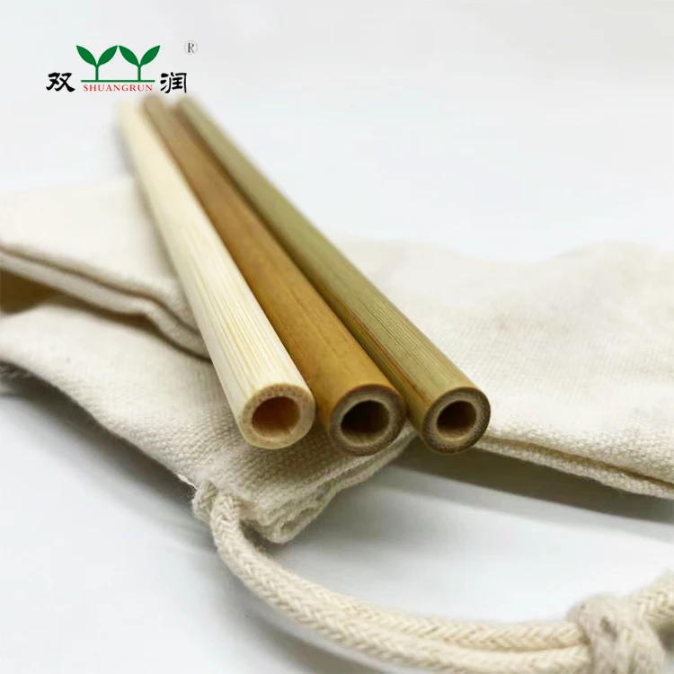 
Eco-Friendly Reusable Natural Bamboo Fiber Straws 