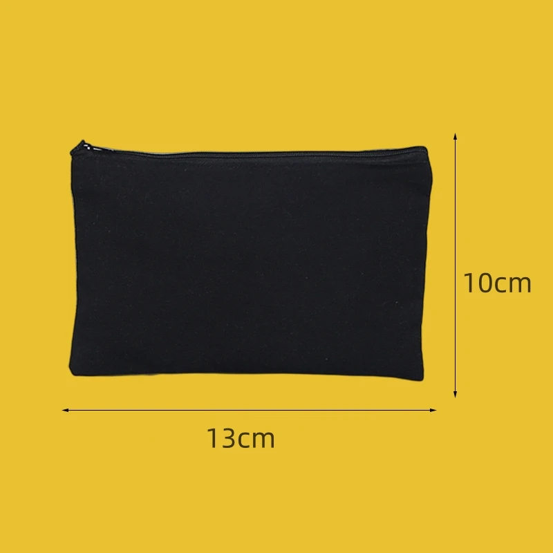 Famous Custom Logo Portable Blank Mini Cosmetic Canvas Bag with Zipper