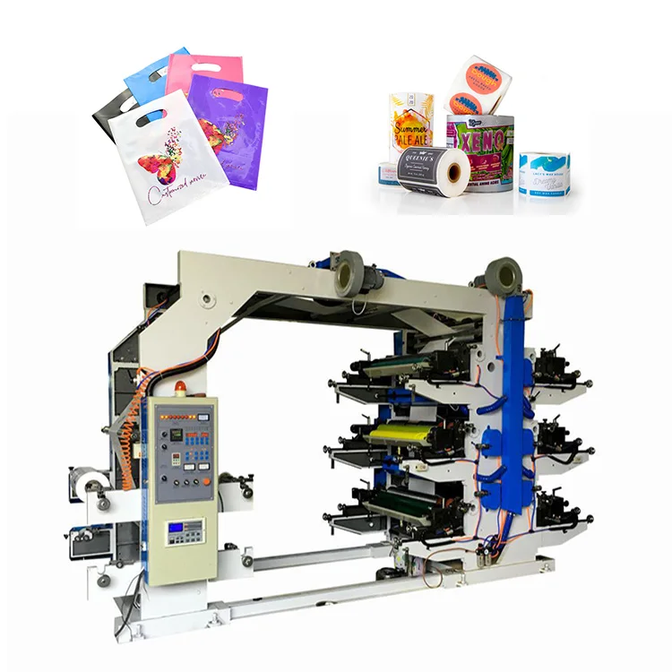 Factory Customized Pp Pe Flexo Printing Machine Express Package Logo Plastic Bag Flexographic Printer