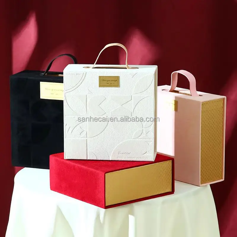 Colorful Book-Shaped Cardboard Gift Box UV Coating Printed Perfume Storage Festival Decorative Handbag Gift Suitcase Specialty
