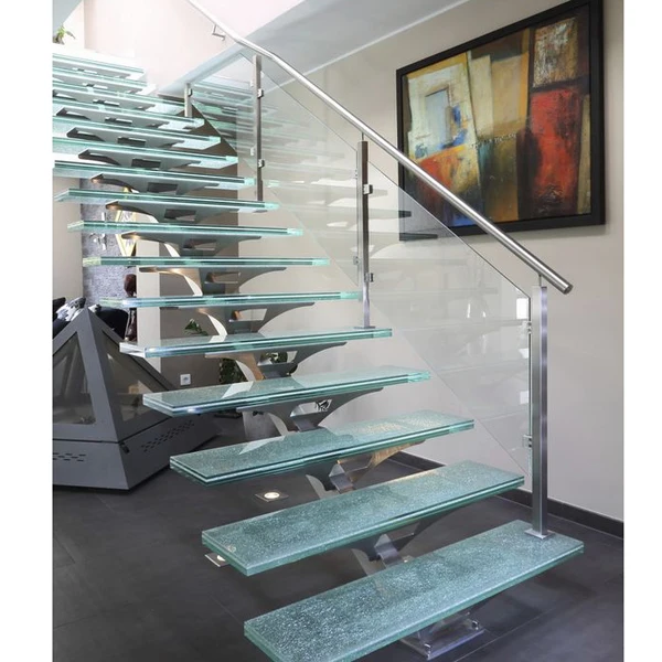 Prefabricated stairs steel stair stringers glass stairs