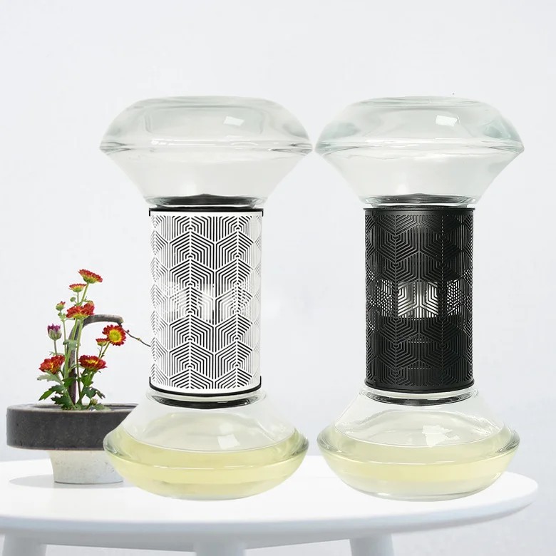 Hourglass Shape Natural Fragrance Oil Aroma Reed Diffuser Home Fragrance Luxury Aroma Perfume Essential Oil Diffuser Gift Set