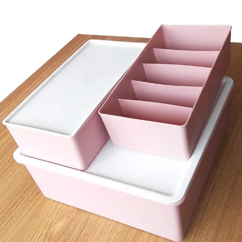 Plastic sock or underwear storage box