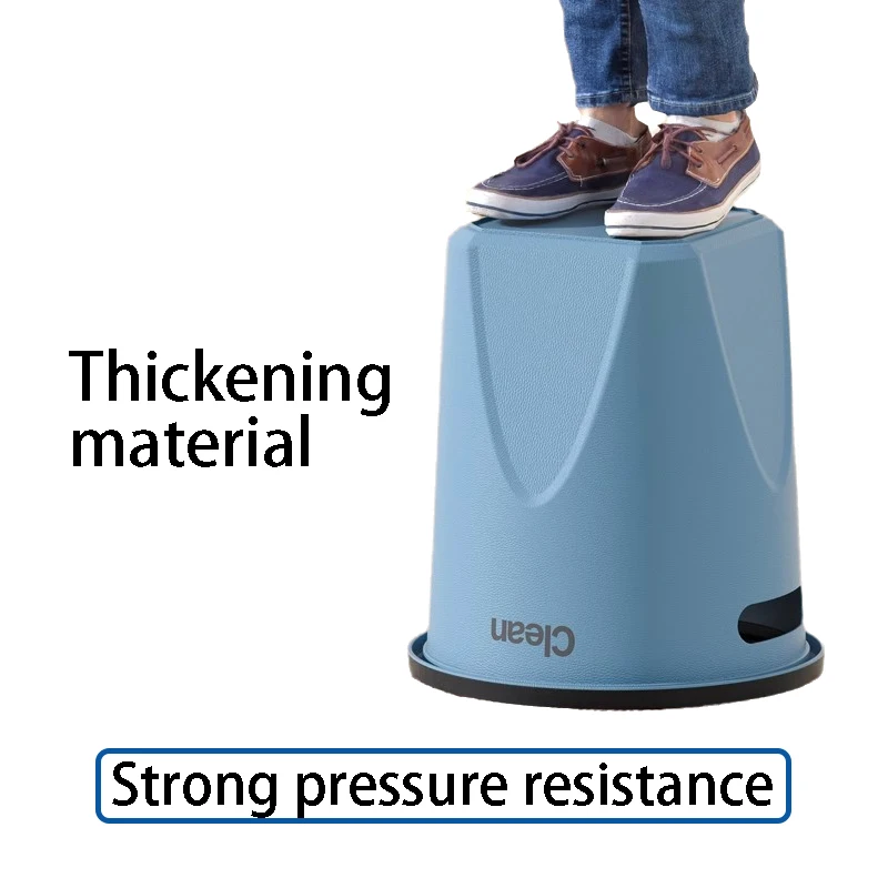 New product 10L plastic round hotel household kitchen garbage can lidless color paper basket with pressure ring