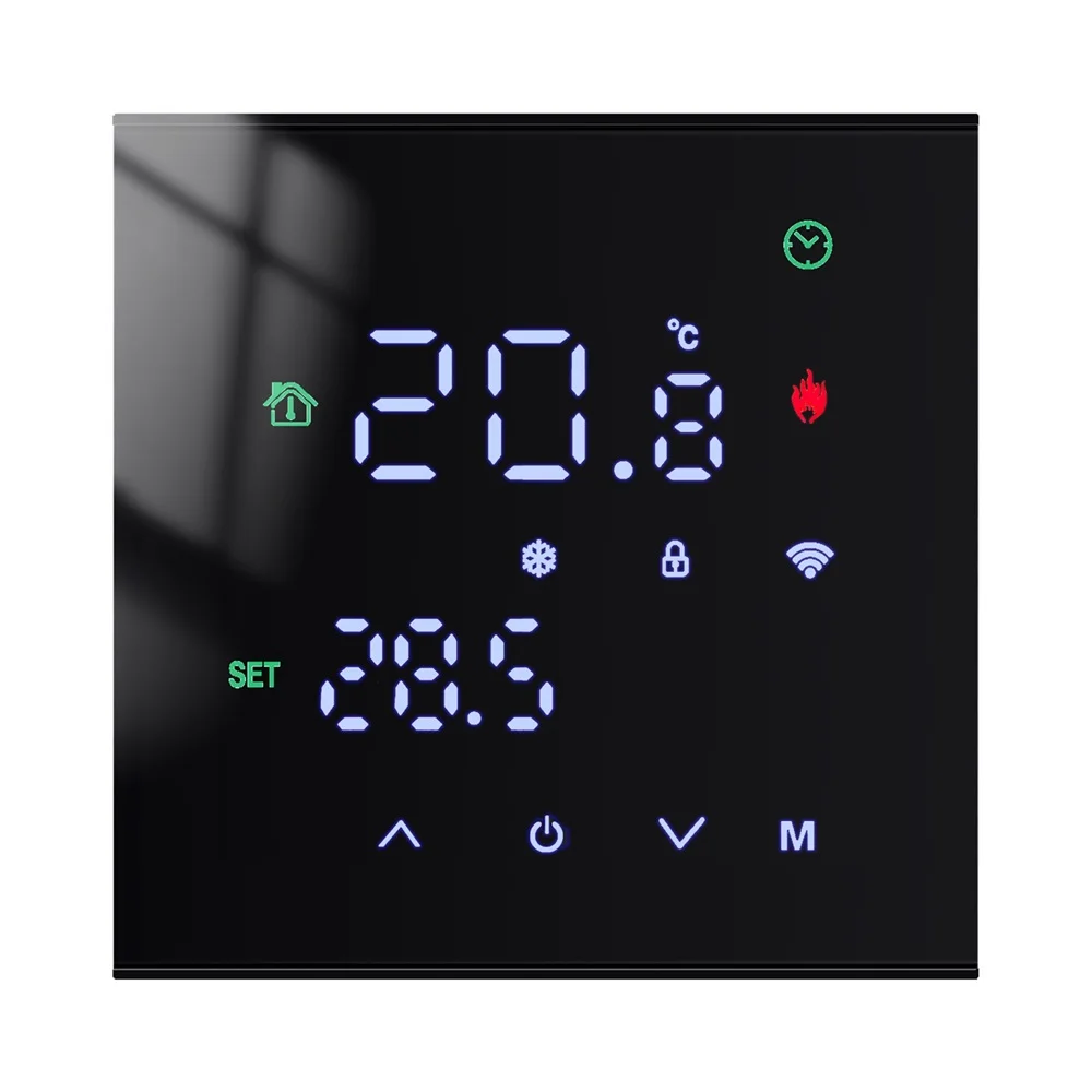 95~240V WiFi Thermostat Touch Screen Tuya Smart Home Room Electric Underfloor Heating Boiler Controller Color Display