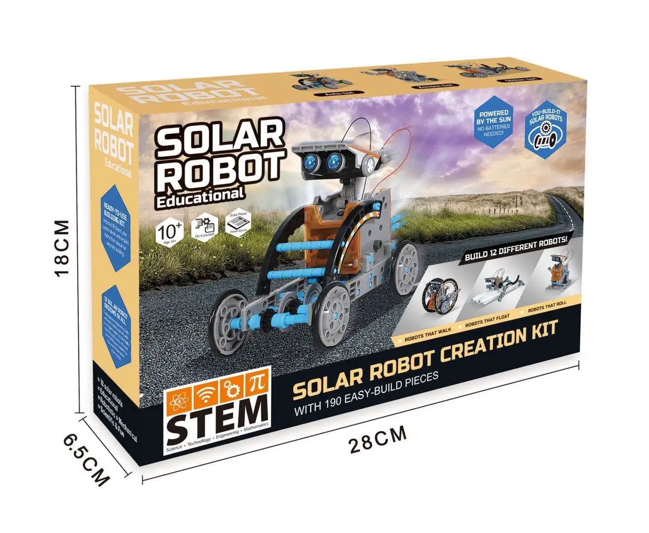 Набор Robtics DIY научный образовательный обучающий конструктор на солнечной энергии игрушки для детей STEM 12 в 1 комплект создания солнечного