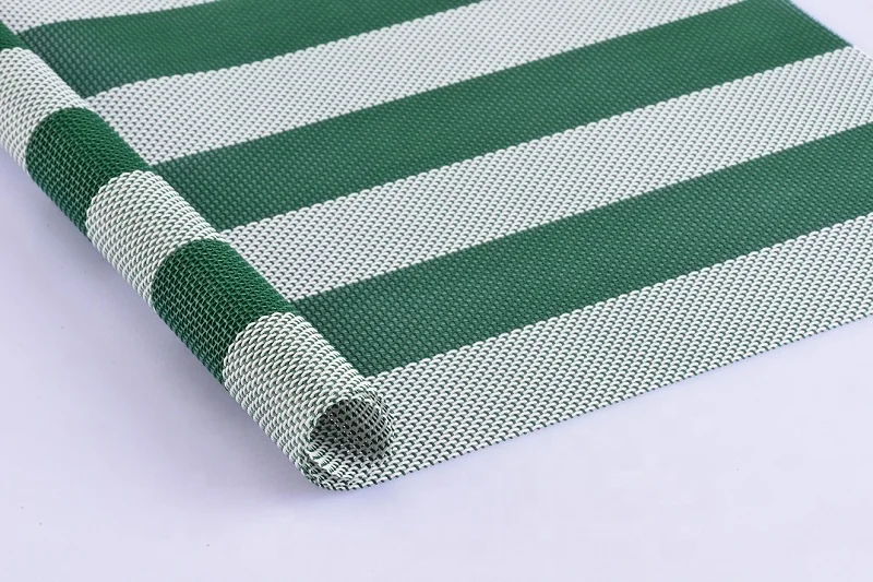 Wholesale custom made waterproof lightweight pvc mesh fabric outdoor funrotire fabric for placemat