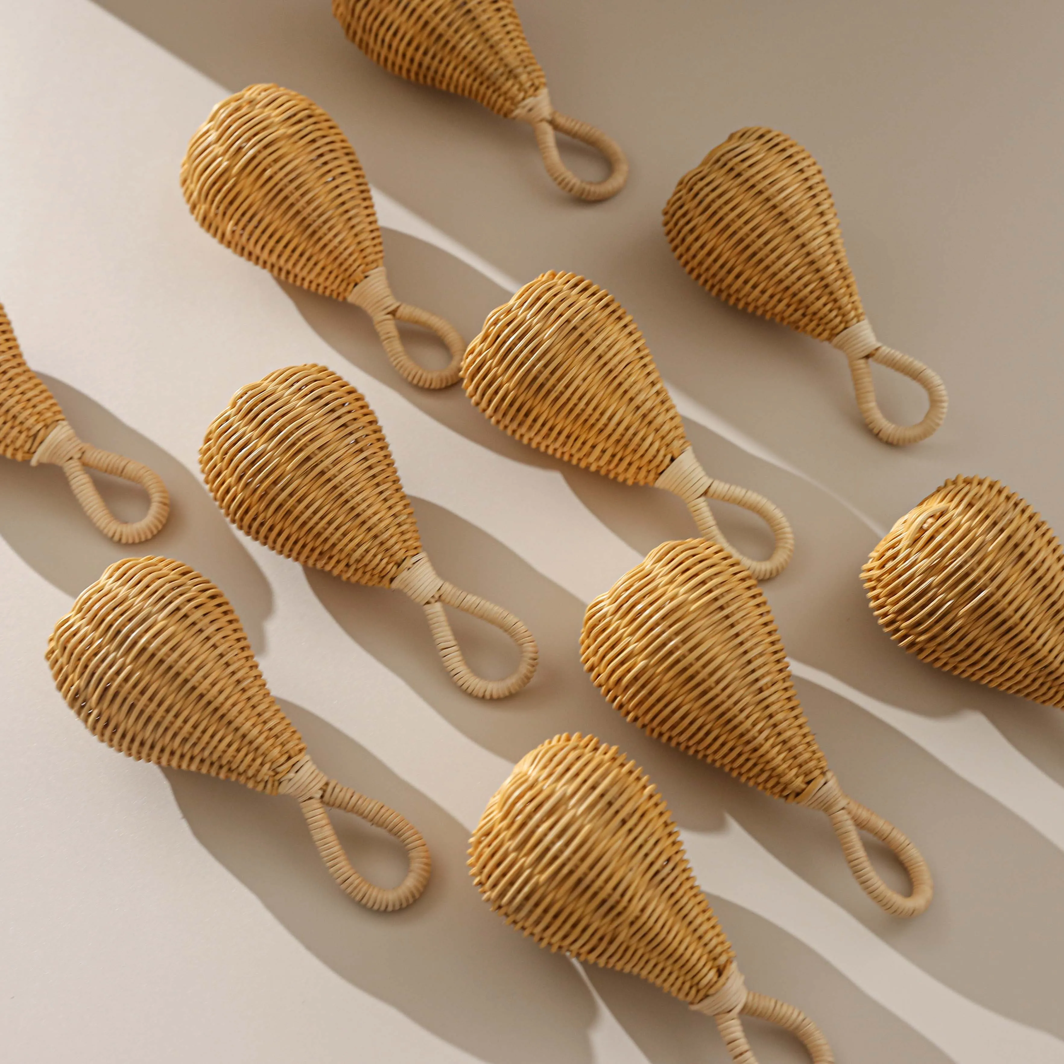 Music Hand Bell Rattan Weaving Hand Bell Education Infant Attention Training Toy