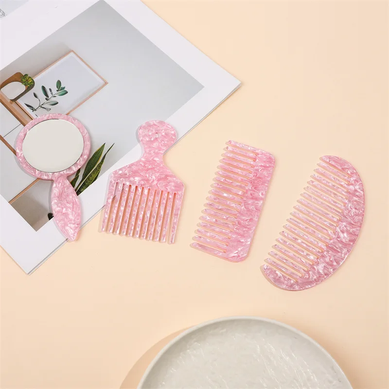 SAIYII Acrylic Double-Sided Wide-Tooth Comb Back-end Large Beauty And Hairdressing Comb Set Combination