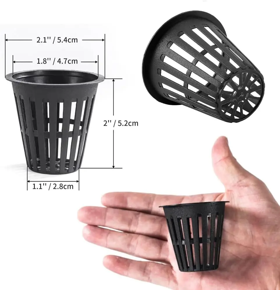 Factory Supply Hydroponic NFT Round Basket Plants Grow Pot Plastic Mesh Net Pot for Plants