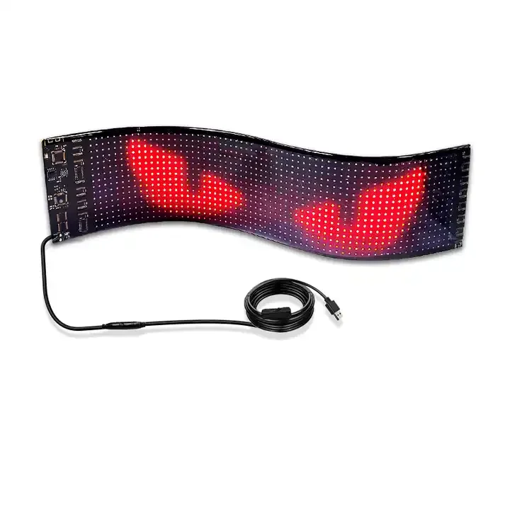 App Control Programmable Flexible LED Sign Board Customize LED Display Sign Smart LED Screen Car Panel led matrix panel for car