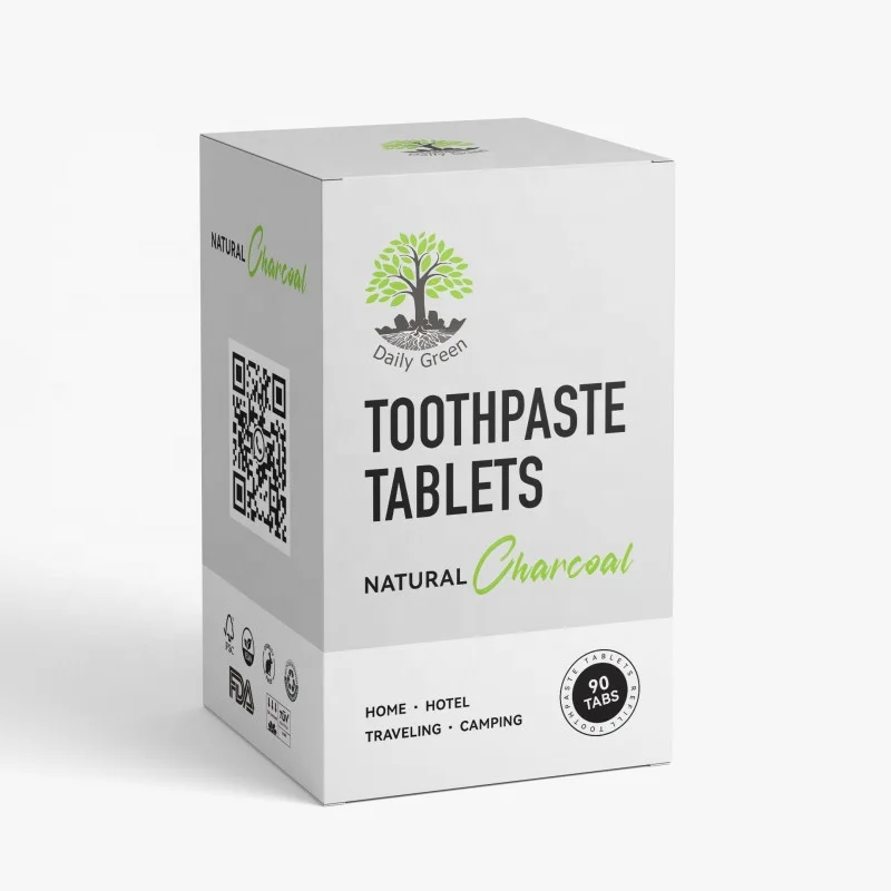 Travel Toothpaste Tablets Natural Watermelon Flavor Fluoride Free Plastic-Free