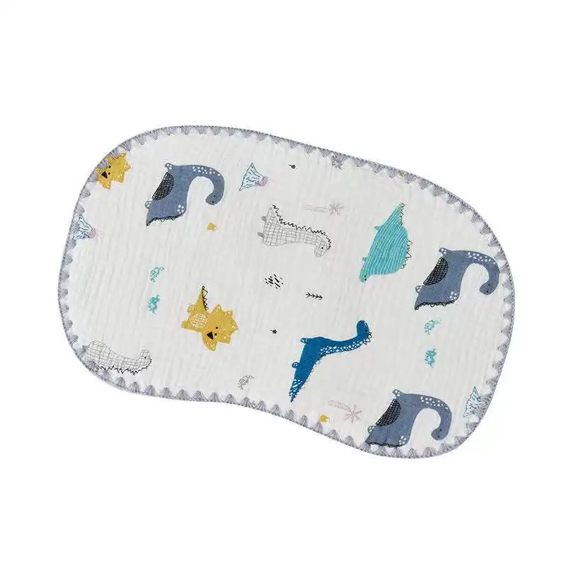 Pure cotton pillow for newborn baby baby sweat-absorbent newborn gauze breathable flat pillow 10-layer cloud pillow