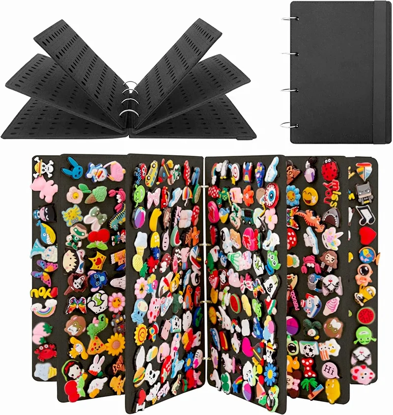 Shoe Charms Organizer Croc Charms Display Holder with 5 Pages for Shoe  Croc Charms Collection Book