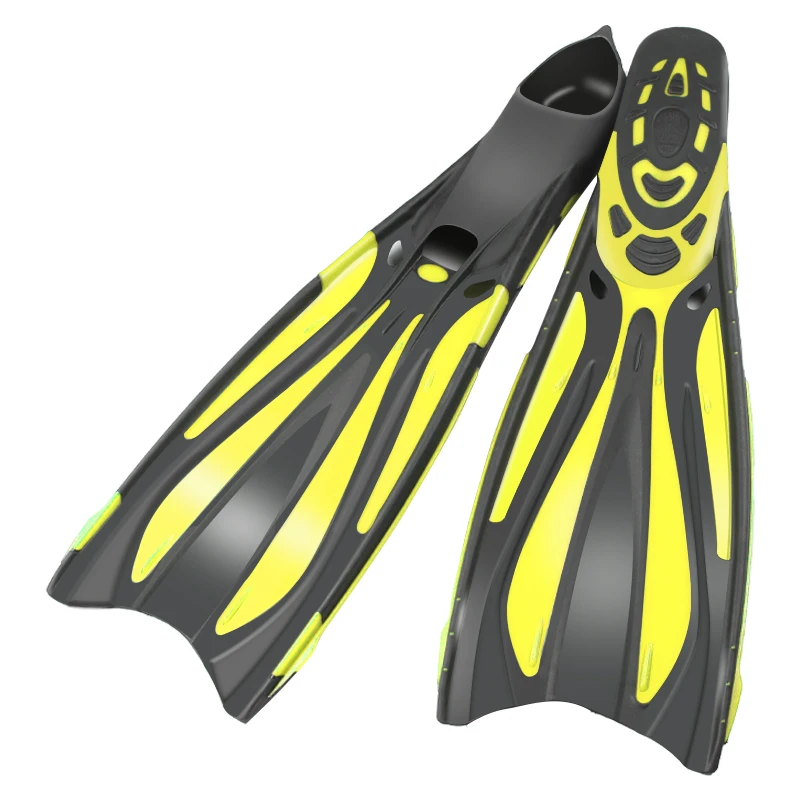2024 Custom hardness design swim flipper snorkeling Diving Fins long Blade free diving fins