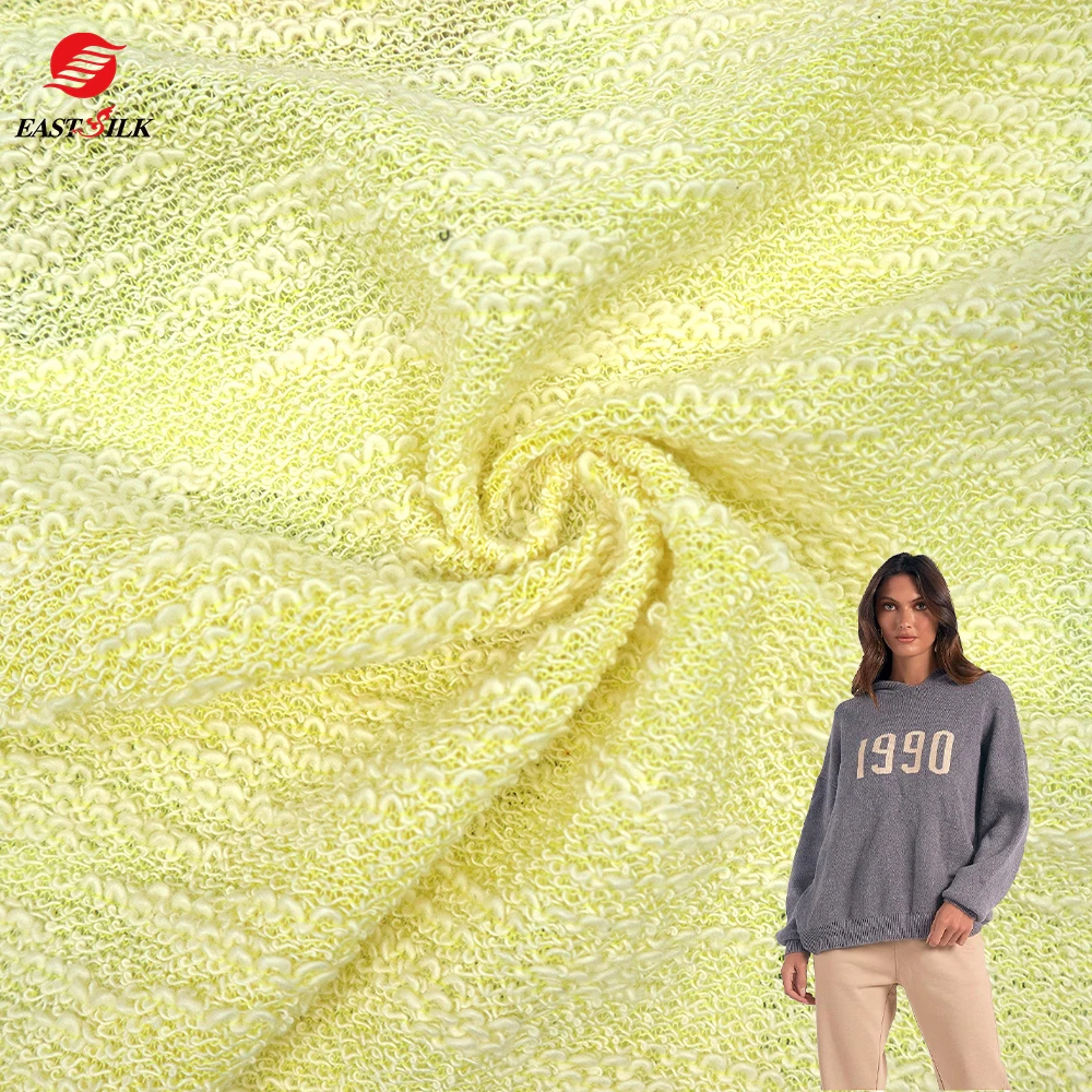 Fabric Supplier Wholesale Textiles loose knitting loop TC polyester cotton terry cloth clothes fabric for hoodie