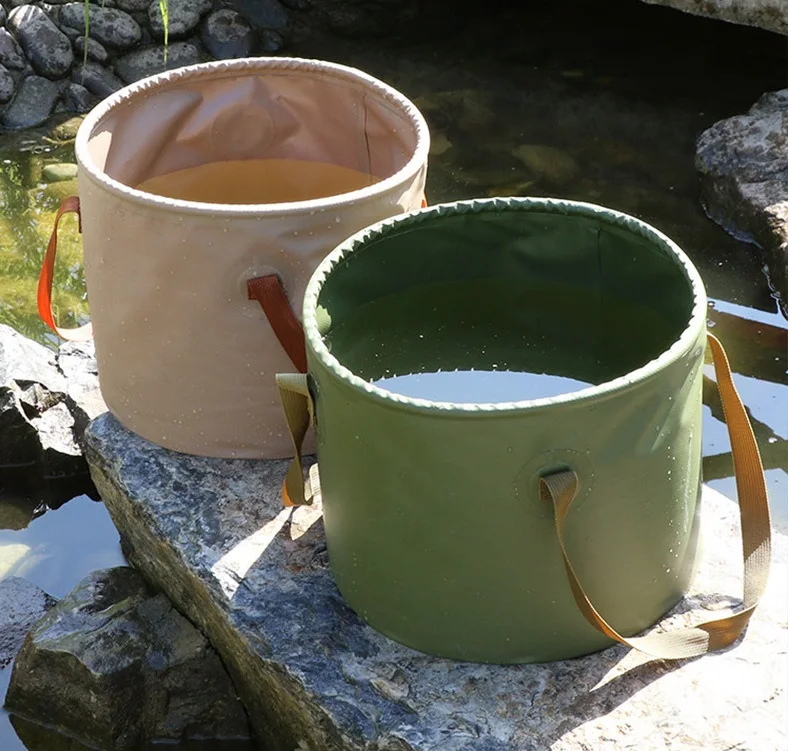 Outdoor 10L pvc material waterproof and scratch-resistant multifunctional suitable for folding bucket