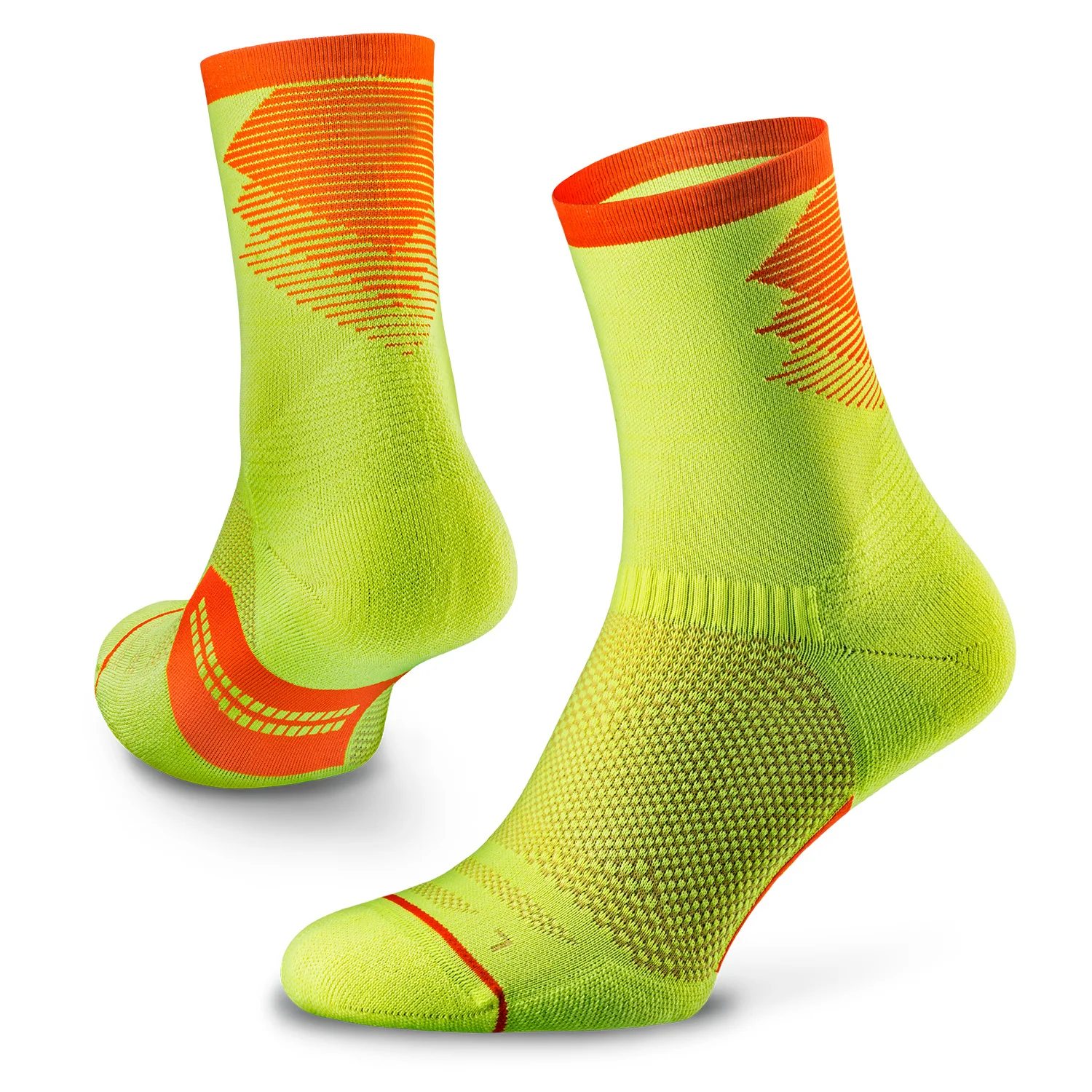 THETA Custom Logo Anti Blister Performance Cushioning Nylon Comfort Mid Crew Sport Running Socks
