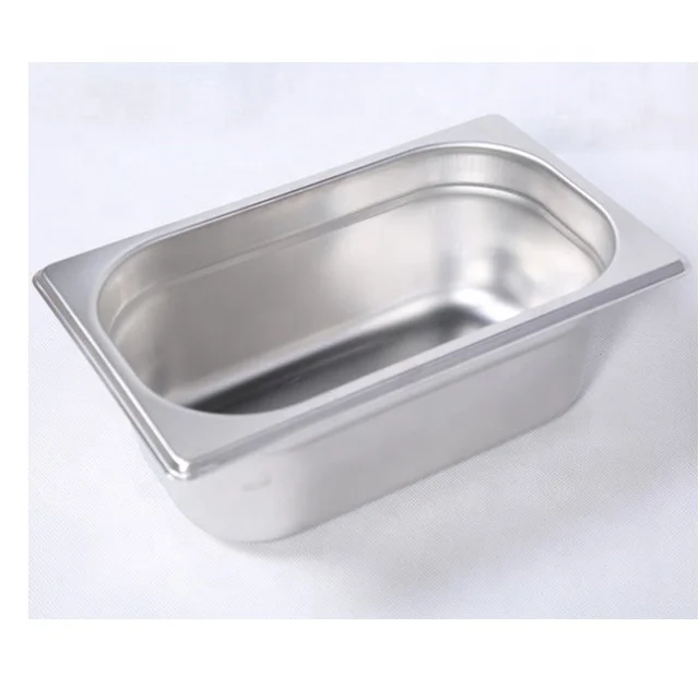 European Style 1/4,1/3 ,1/6 full size Stainless Steel Stainless Steel Gn Pan Custom Stainless Steel Pan for food ice cream