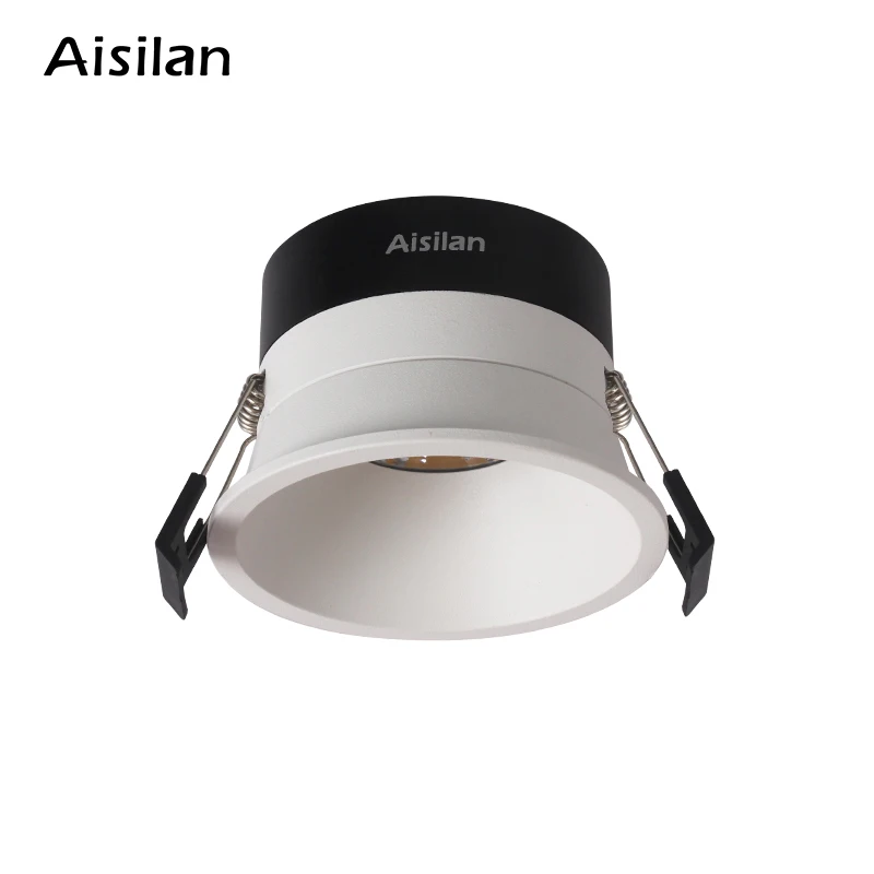  Aisilan 80mm cut out indoor decoration waterproof IP54 ceiling fittings anti glare 7w COB LED Recessed