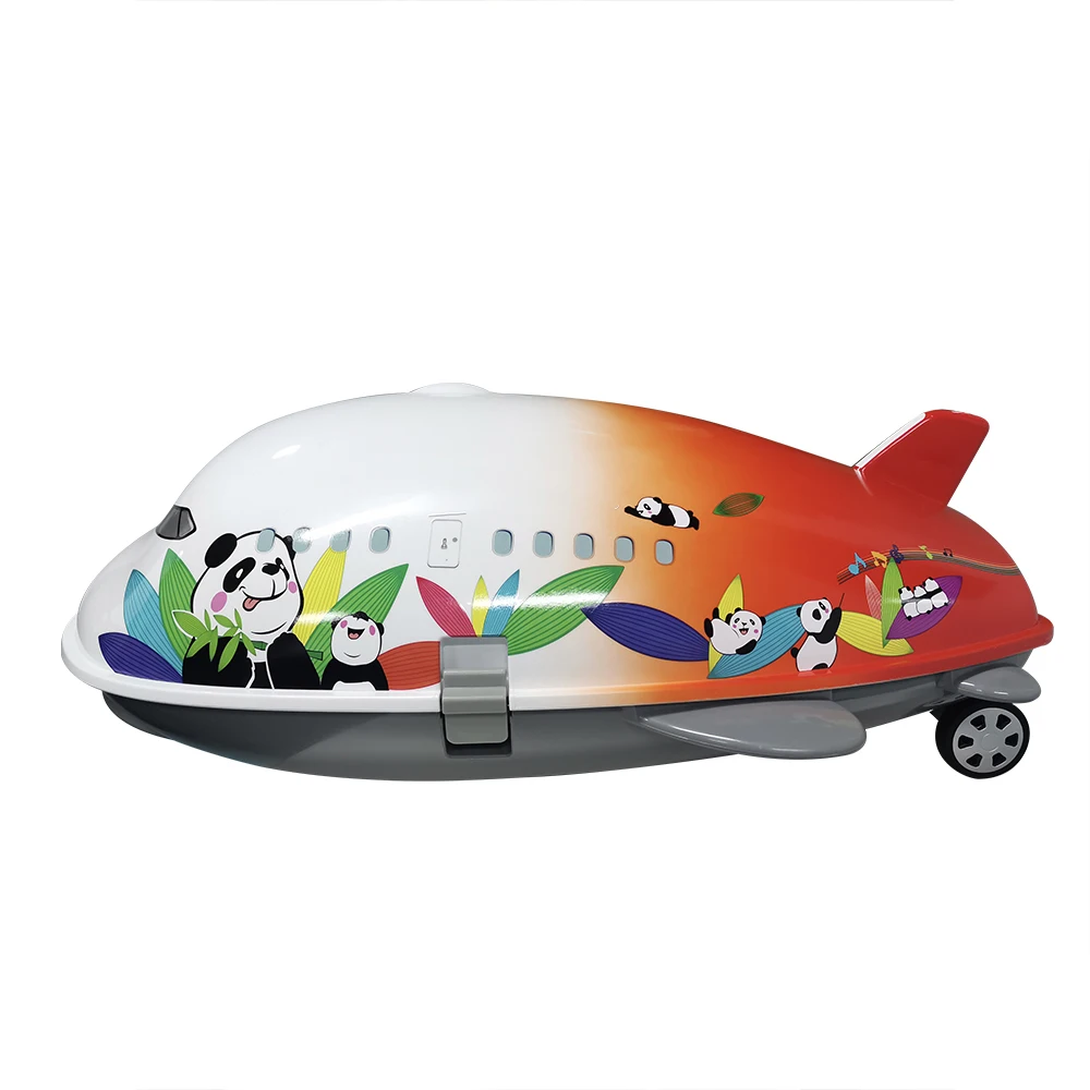 Custom Cartoon Printing Jet Kids Travel Spinner Suitcase Hard Shell Luggage Children Trolley Bags for Kids