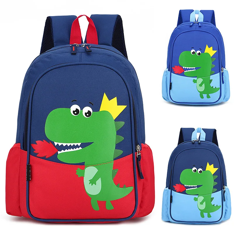 Wholesale Beautiful Printed Kids School Bags Back Pack Pencil Case Backpack Children Dinosaur Backpack