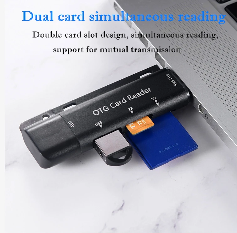 3 в 1 Тип C устройство чтения карт памяти OTG адаптер кабель-Переходник USB SD/TF Micro USB/SD кард-ридер защитный чехол-накладка из ПК и