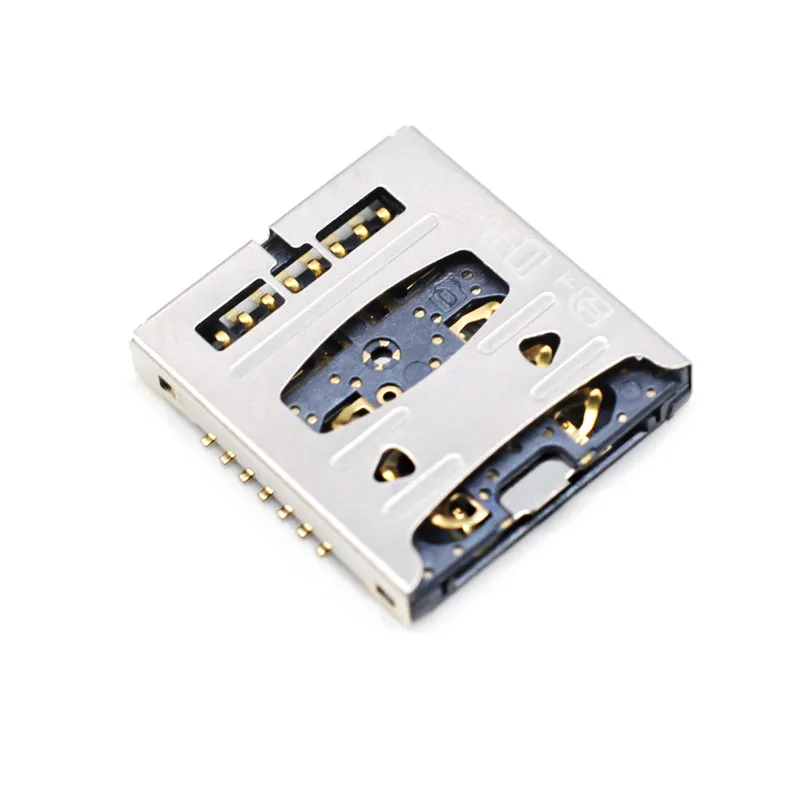 Двойной Nano SIM + T-Flash C0659-20DGBR00R Китай Дунгуань 8-ми штифтовый держатель для сим-карт PCB SMT установки: высокое качество гнездо sim