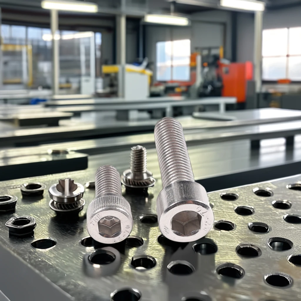 DIN912 Stock Countersunk Hex Socket Cap Head M8*18 Stainless Steel Machine Screws with Plain Surface Treatment Flat Head Design