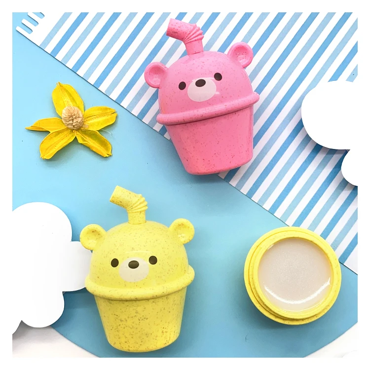 Cute Milk Tea Cup Lipgloss biodegradable material  Honey Lip Oil Lip Honey Without Logo