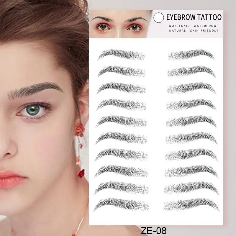 2021 New 4D Eyebrow Water Transfer Tattoo Sticker