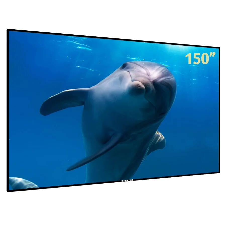 SCREENPRO 150 inch Projector Screen Fixed Frame Screen Home Ultra Short Throw 4K UST ALR Projection Screen