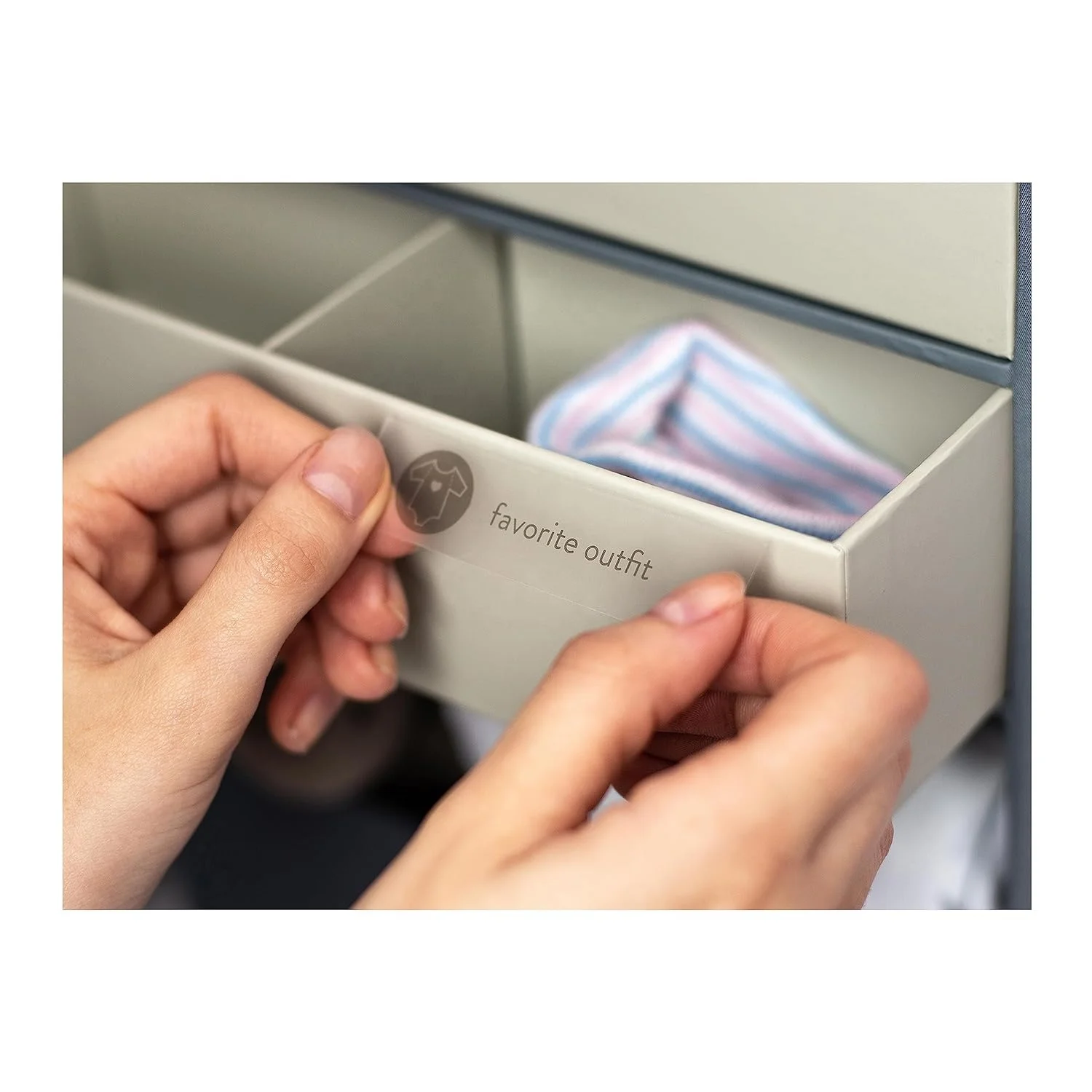 Newborn Memory Organizer with Labels for Pregnancy Baby Keepsake Organizer Box